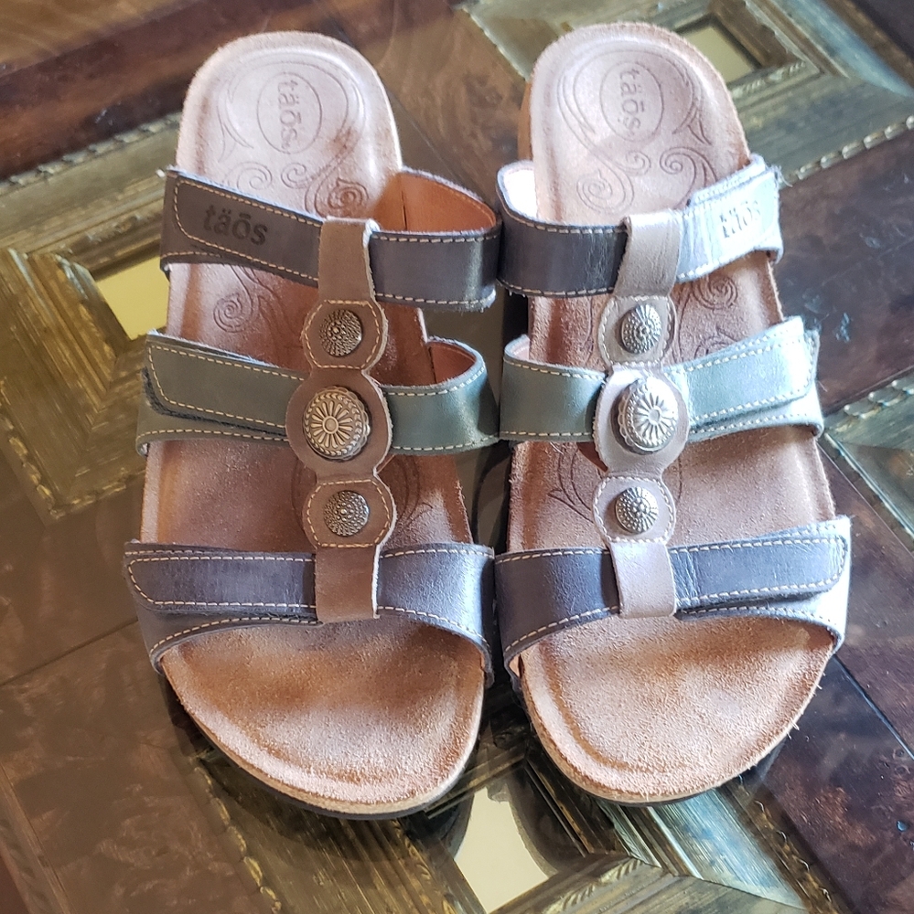 Taos Brown Leather Sandals